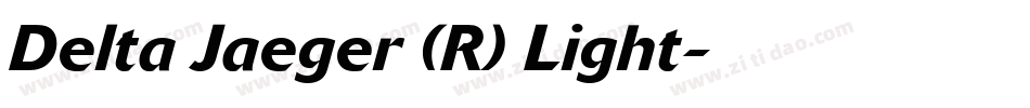 Delta Jaeger (R) Light字体转换
